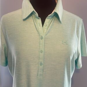 Under Armour Mint Green Polo Shirt L